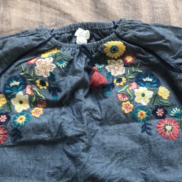 Girls mud pie brand long sleeve denim shirt dress/top, in great condition. 4T - Picture 2 of 7